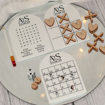 Personalised Wedding Table Games For Guests, 9 of 12