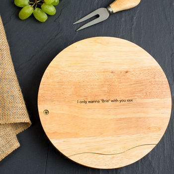 Personalised Wedding Cheese Board Set 'Heart And Arrow', 5 of 7
