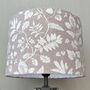 Bellever Blush Pink Botanical Drum Lampshades, thumbnail 3 of 8