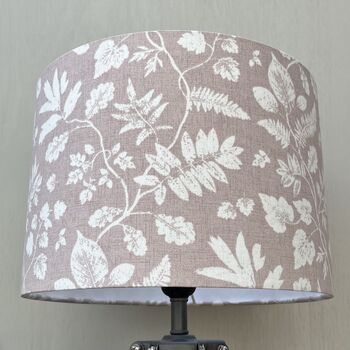 Bellever Blush Pink Botanical Drum Lampshades, 3 of 8