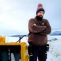 Midnight Blue Fairisle Reflective Super Bobble Hat, thumbnail 4 of 5