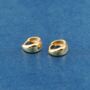Thick Gold Huggie Hoops, 12 Mm Huggie Hoop Earrings, Minimalistic Hoops, thumbnail 6 of 7