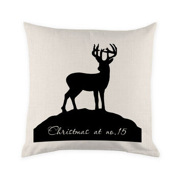 Personalised Reindeer Silhouette Cushion Cover, 3 of 5