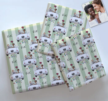 Personalised Wedding Wrapping Paper, 5 of 8