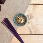Smiling Gold Sun Incense Stick Holder Ash Catcher, thumbnail 8 of 8
