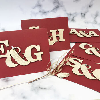 Personalised Valentines Entwined Letters Card, 4 of 12