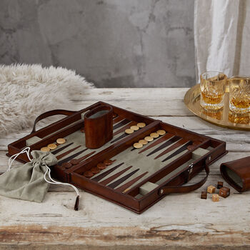 Leather Backgammon Set, 2 of 6