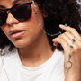 Skye – Blue Apatite And Dainty Stainless Steel Acrylic Glasses Chain, thumbnail 1 of 6