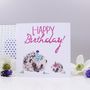 'Happy Birthday' Hedgehog Party Hat Card, thumbnail 2 of 2