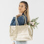 Gold Lined Soft Leather Tote Handbag, thumbnail 2 of 9