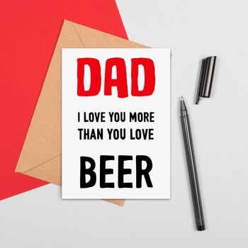 Funny Beer Loving Dad Card, 2 of 2