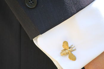 Gold Vermeil Honey Bee Cufflinks, 3 of 5