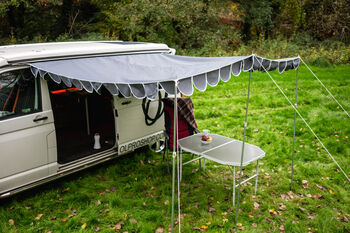 Retro Campervan/Caravan Sun Canopy Shade Charcoal, 3 of 4