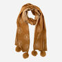 Cashmere Dandelion Scarf With Pom Poms, thumbnail 1 of 8