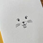 'Bunny' Letterpress Card, thumbnail 2 of 2