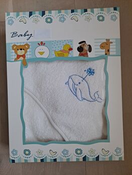 Baby Bathrobe With Embroidered Whale, 3 of 3