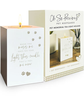 Sentimental Verse Pet Memorial Tea Light Holder, 8 of 12