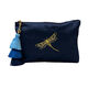 Personalized Dragonfly Initials Velvet Toiletry Bag, thumbnail 6 of 6