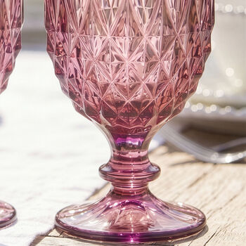 Luxury Embossed Coloured Wine Goblet Collection, 4 of 9