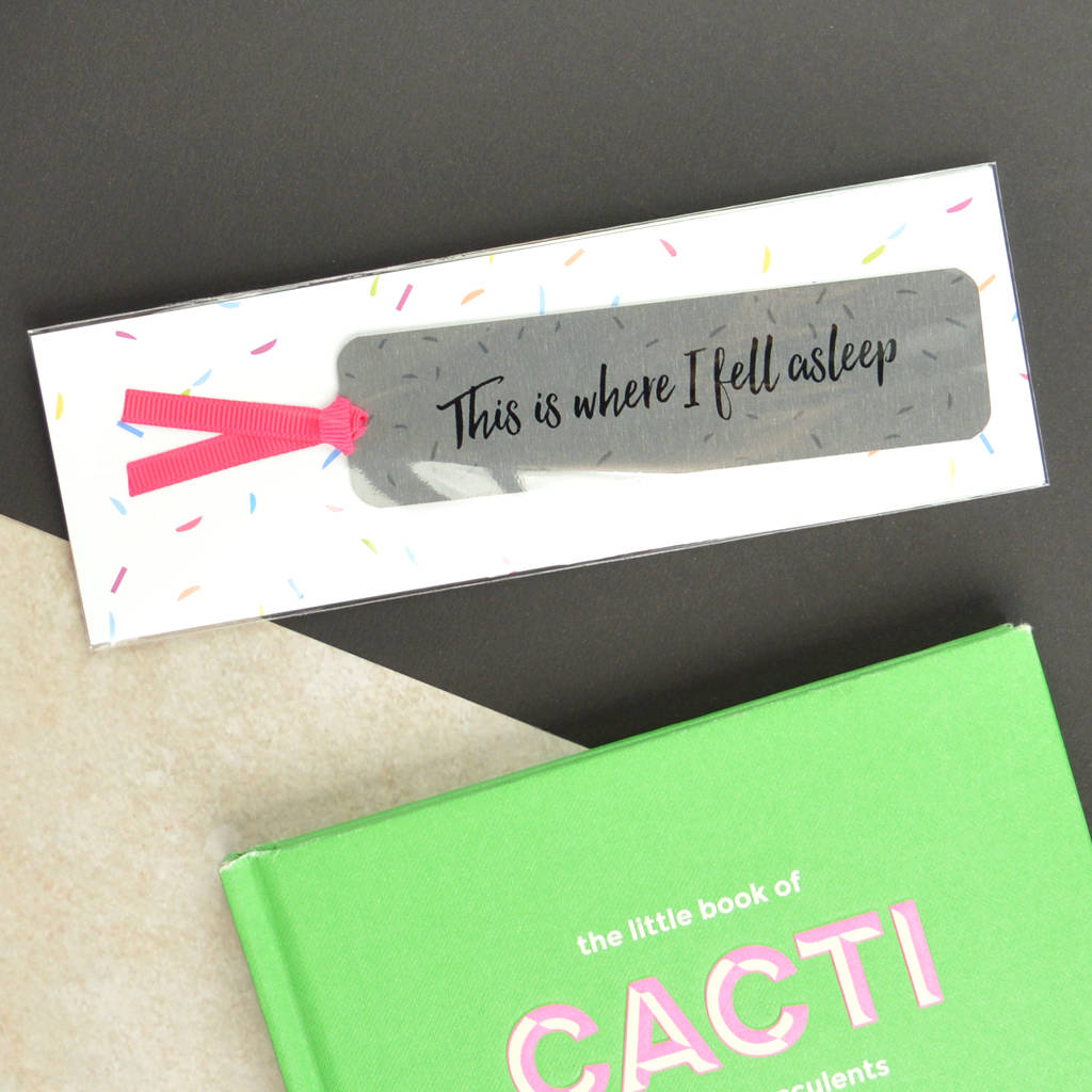 'eat, sleep, read, repeat' slogan bookmark by pink and turquoise