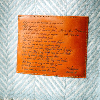 Personalised Wool Throw Engraved With Sonnet 116, 4 of 12
