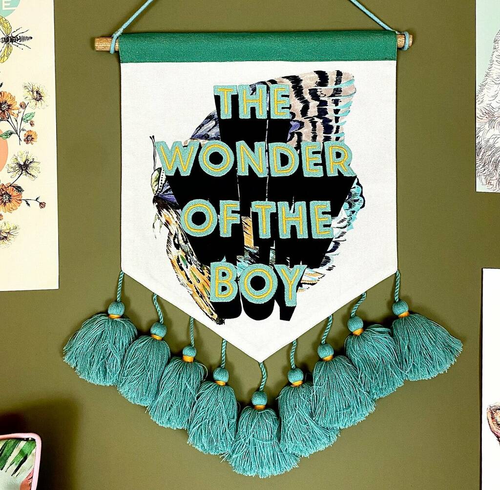 The Wonder Of The Boy Embroidered Wall Hanging, 1 of 3