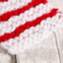 Children’s Candy Cane Christmas Scarf Beginner Knitting Kit, thumbnail 5 of 9