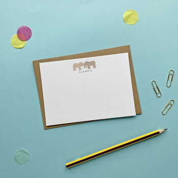 Personalised Elephant Correspondence Cards / Notelets, 3 of 7