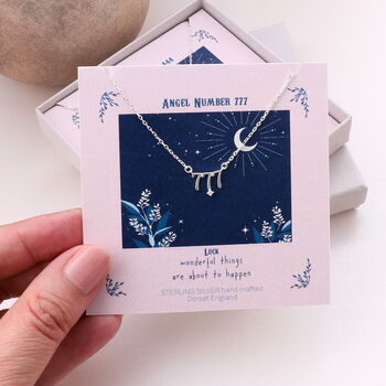 Angel Number Necklace Sterling Silver, 12 of 12