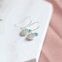 Pave Disc Birthstone Earrings, thumbnail 6 of 11