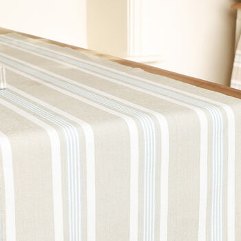 Millstone Blue Stripe Fabric Table Runner, 5 of 7