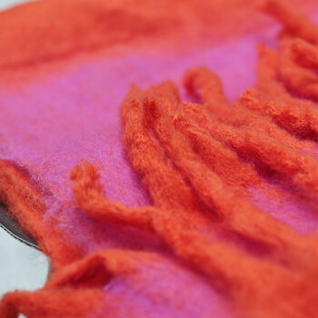 100% Certified Recycled Chunky Knit Oversized Ombre Scarf, 6 of 12