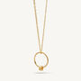 Circle 14k Gold Plated Pendant Necklace, thumbnail 1 of 4