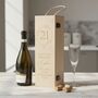 Engraved Floral Frame 21st Birthday Hinged Bottle Box, thumbnail 1 of 2