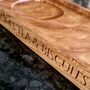 Personalised Oak Tea And Biscuit Tray, thumbnail 3 of 5