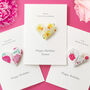 Personalised Birth Flower Origami Heart Card, thumbnail 1 of 12