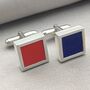 Red Arrows Cufflinks | Upcycled Rudder | Aviation Gift, thumbnail 7 of 8