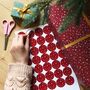 Recycled Red Stars Wrapping Paper Stickers, thumbnail 1 of 4
