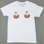 'Christmas Puddings' Ladies Christmas T Shirt, thumbnail 2 of 2