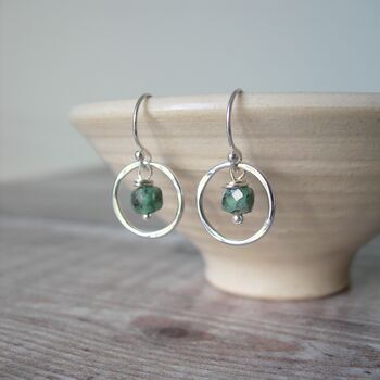 Emerald Circle Earrings, 4 of 6