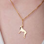 Whippet Necklace In Solid 925 Sterling Silver, thumbnail 5 of 6