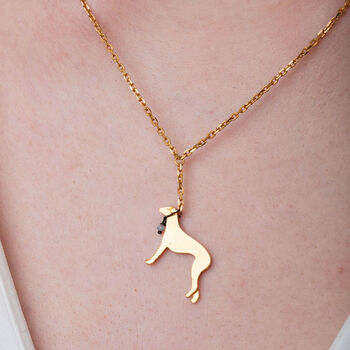 Whippet Necklace In Solid 925 Sterling Silver, 5 of 6