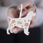 Personalised Pet Dog Breed Hanging Keepsake Decoration, thumbnail 7 of 12