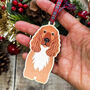 Cocker Spaniel Dog Hanging Wooden Christmas Decoration, thumbnail 1 of 6