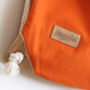 Burnt Orange Drawstring Bag, thumbnail 3 of 5