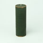 G Decor Fern Green Gold Antique Style Pillar Candles, thumbnail 3 of 5