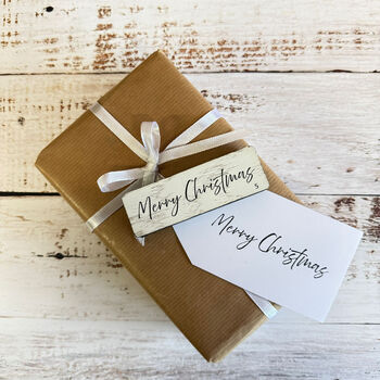 Large Merry Christmas Rubber Craft Stamp, 4 of 4