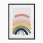 Abstract Blue Rainbow Art Print, thumbnail 3 of 3