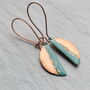Seafoam Turquoise Copper Earrings, thumbnail 1 of 6