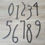 Art Deco Matte Black And Chrome House Door Numbers, thumbnail 4 of 4